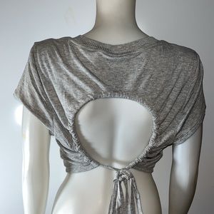 NWT womens crop T-shirt with open back size L